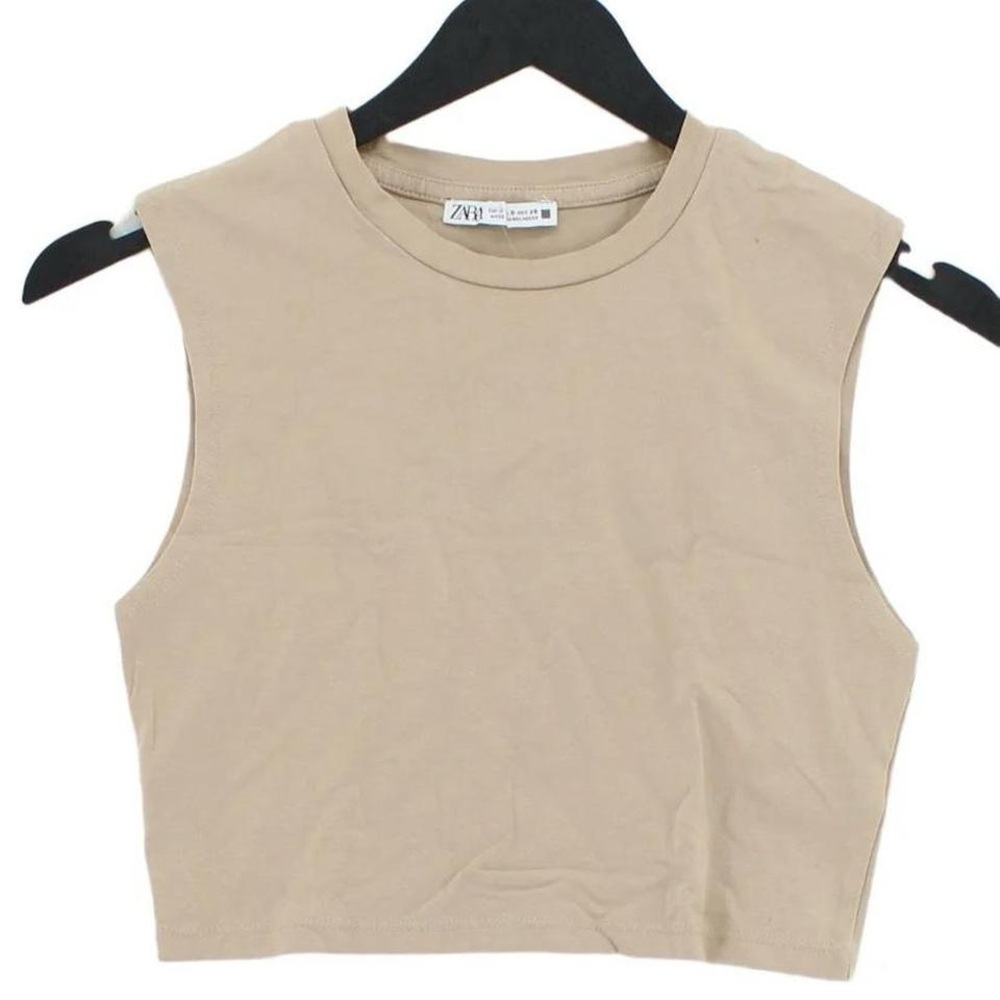 Zara Beige Crop Top